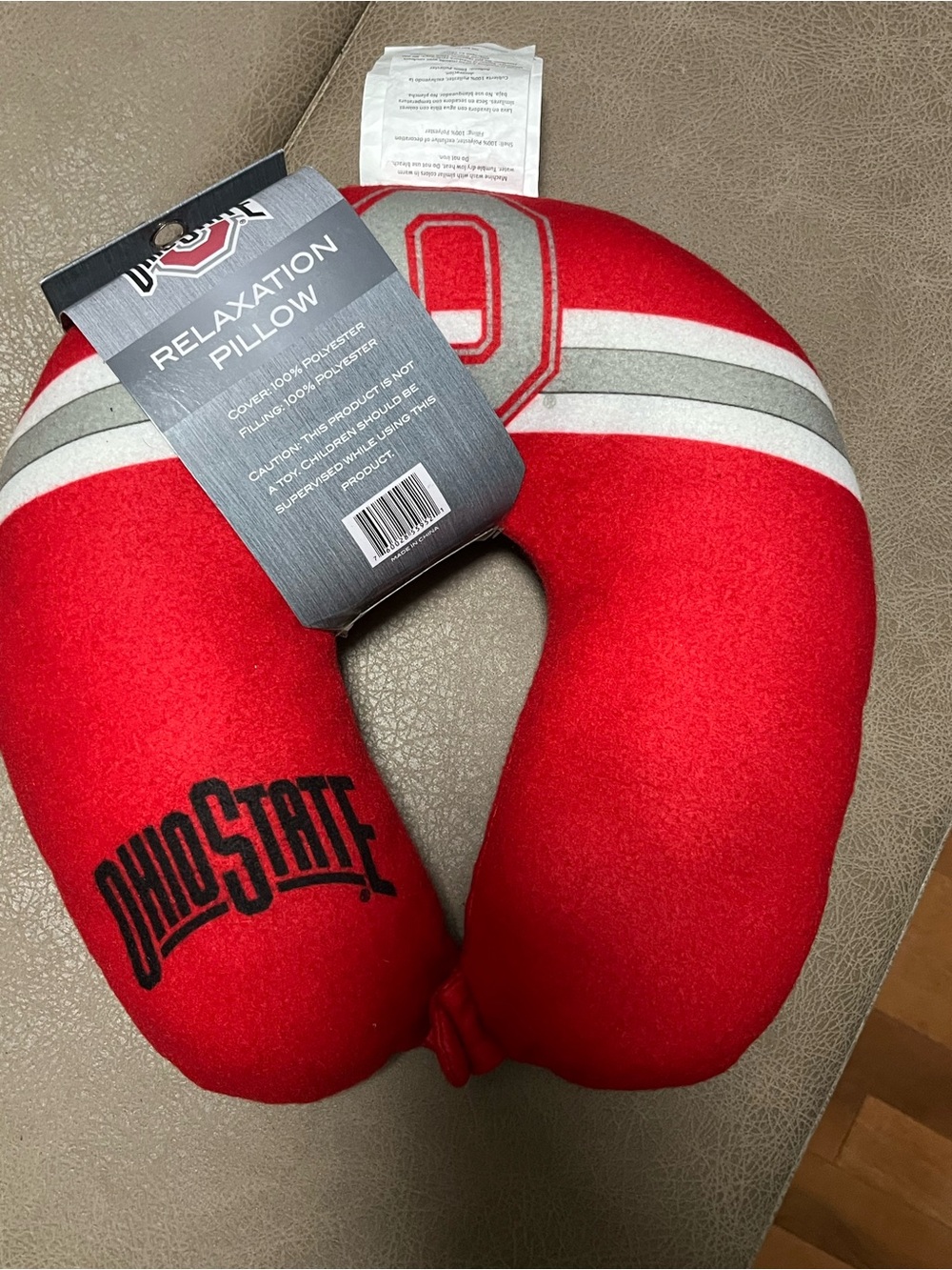 Red Relaxation Neck Pillow Ohio state